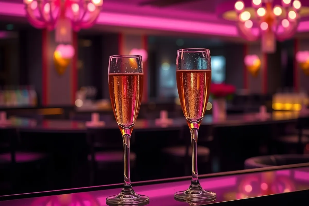 Dos copas de cava en la barra de un club (imagen ilustrativa)